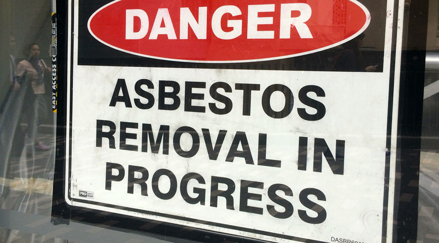 Asbestos Dangers Sign