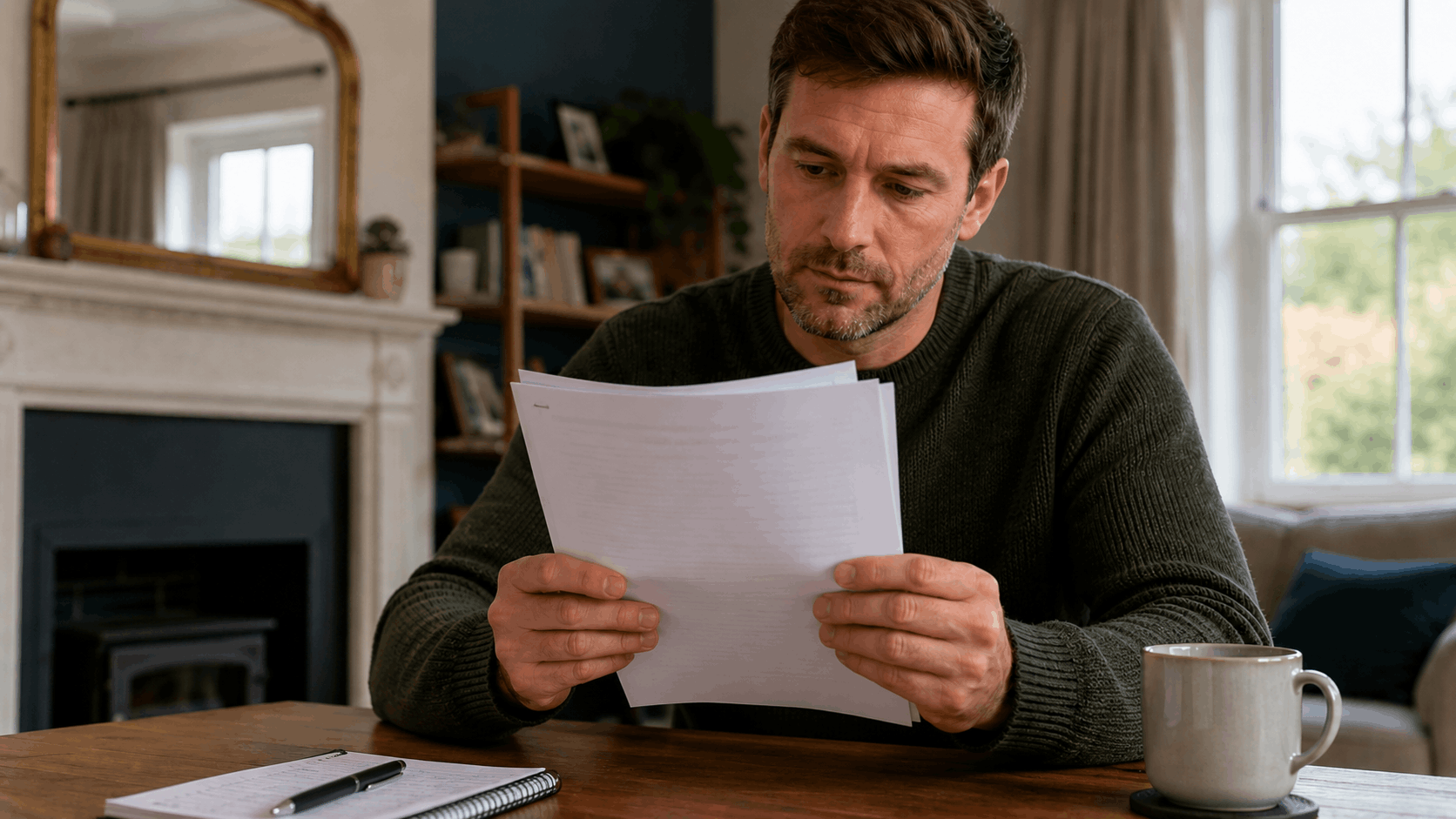 homeowner reading finding from asbestos survey report