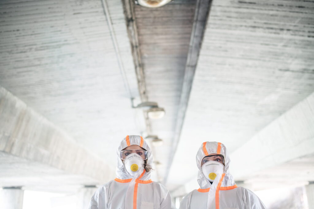 people wearing protective gear