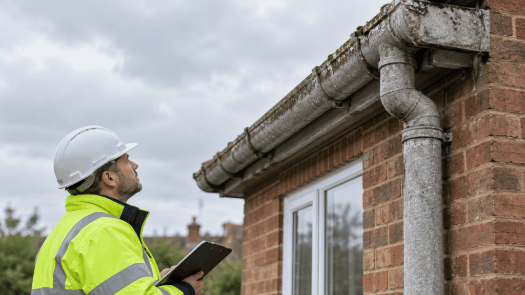 asbestos guttering and downpipes